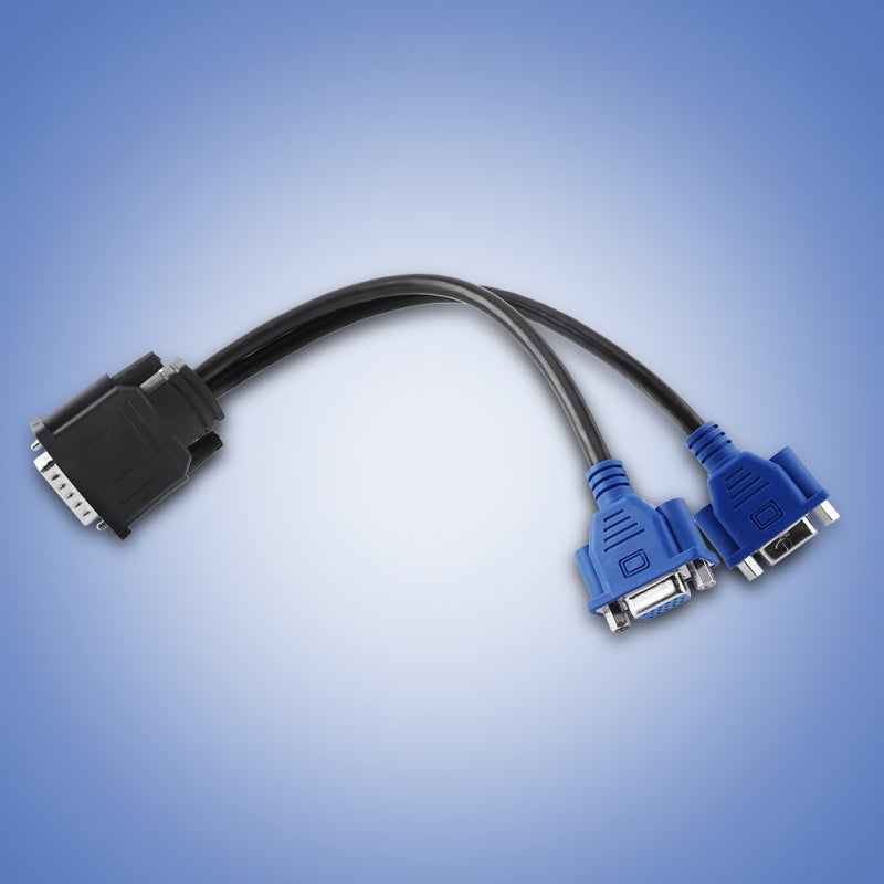 محول كابل DMS59 إلى مقسم VGA مزدوج، طوله 25 سم بنواة نحاسية نقية - هيكل حجب مستقل لبطاقات الفيديو للكمبيوتر - Image 5