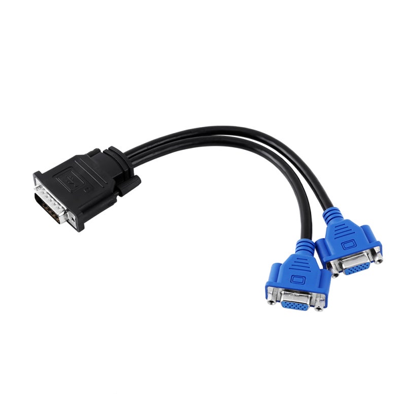 محول كابل DMS59 إلى مقسم VGA مزدوج، طوله 25 سم بنواة نحاسية نقية - هيكل حجب مستقل لبطاقات الفيديو للكمبيوتر - Image 4