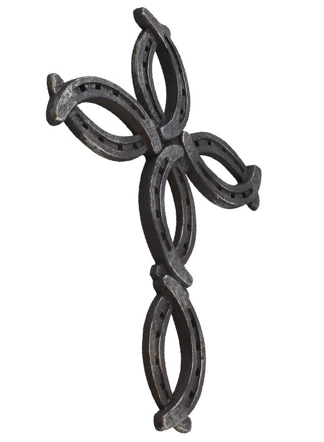 Deleon Collections Decorative Horseshoe Wall Cross - Rustic Spiritual Art Sculpture - Image 2