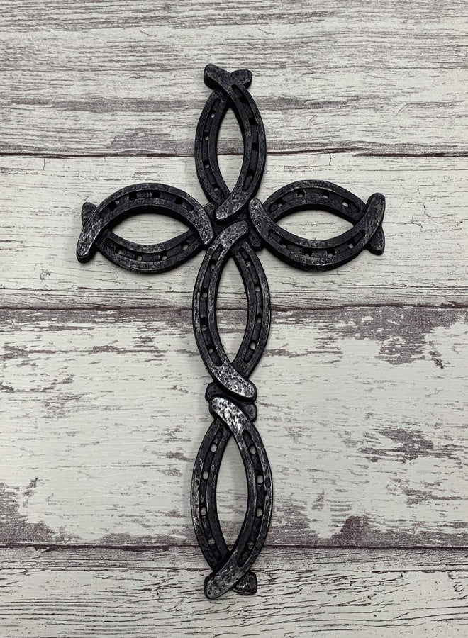 Deleon Collections Decorative Horseshoe Wall Cross - Rustic Spiritual Art Sculpture - Image 3