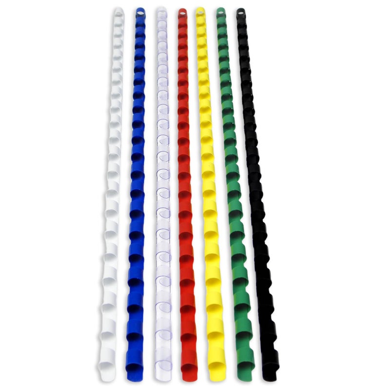 Rayson CR6100M Plastic Binding Combs 14in 21Ring 20Sheet Capacity Colorful Comb Binding Spines Max Binding A4 Size Paper 83117 Box of 100 - Image 2