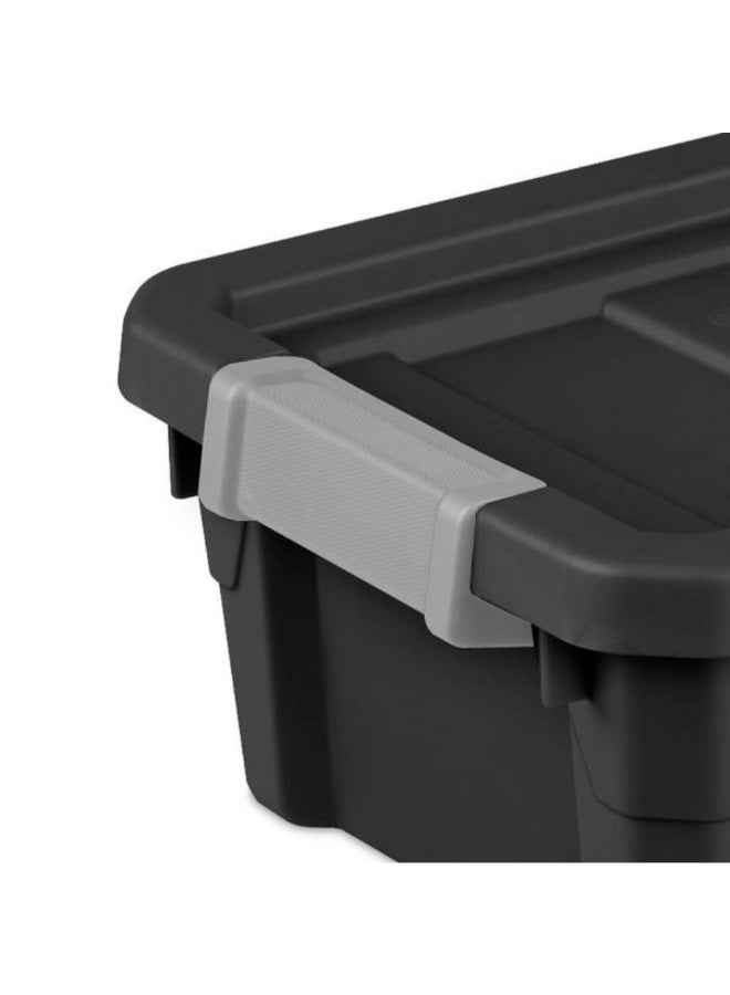 ستيريليت حاوية تخزين مستطيلة قابلة للتكديس بغطاء إغلاق مزلاج أسود 4 جالون 4387403 - Image 4