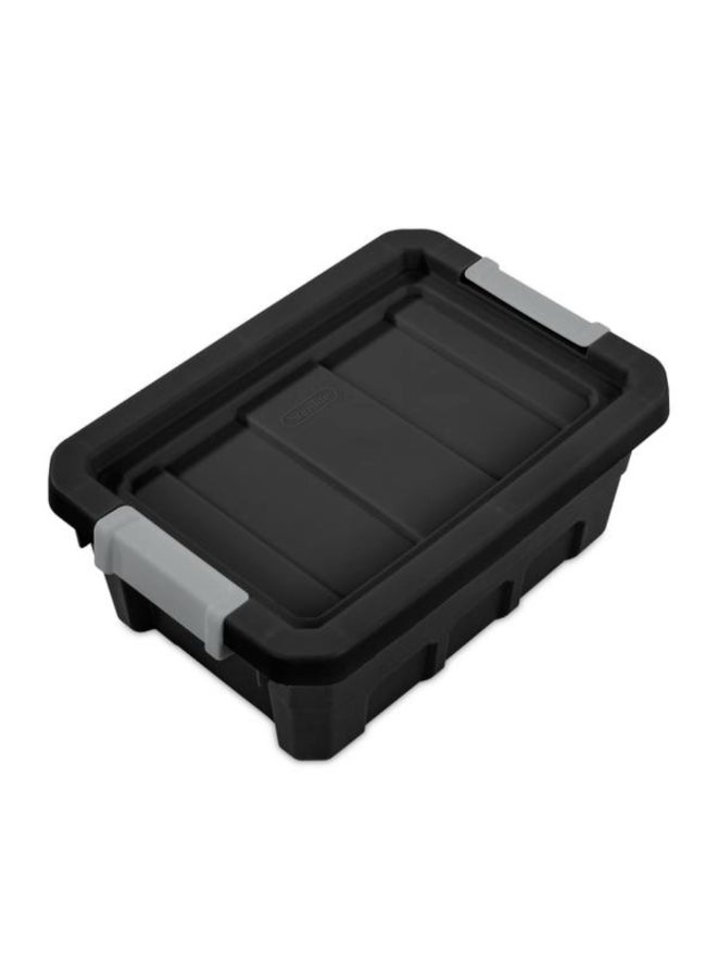 ستيريليت حاوية تخزين مستطيلة قابلة للتكديس بغطاء إغلاق مزلاج أسود 4 جالون 4387403 - Image 2