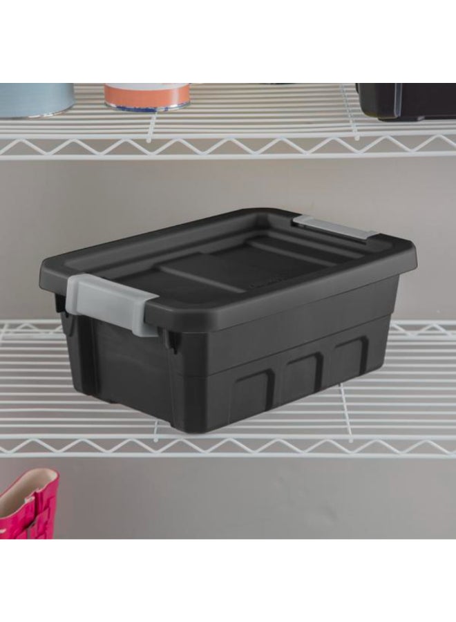 ستيريليت حاوية تخزين مستطيلة قابلة للتكديس بغطاء إغلاق مزلاج أسود 4 جالون 4387403 - Image 5