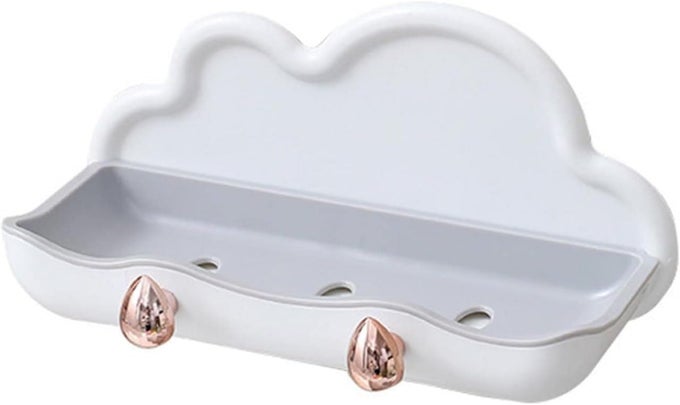 PLASTIC SOAP HOLDER SOAP STAND HOLDER BATHROOM SOAP ACCESSORIES SOAP TRAY FOR BATH SHOWER WALL RACK DRAIN HOME DOUBLE LAYER SOAP DISH WITH HANGING HOOK WALL MOUNTED SOAP BOX MULTICOLOR1 PCS