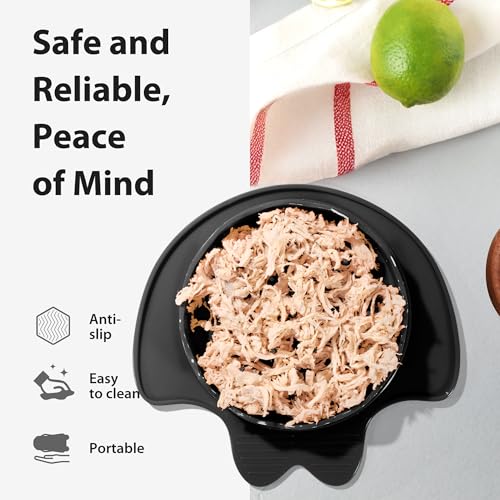Li & Zhao Li&Zhao Chicken Shredder Tool Twist - Meat Shredder Tool Twist 7.9" Large Chicken Breast Shredder for Pork, Beef, Chicken Kitchen (Black) - Image 2