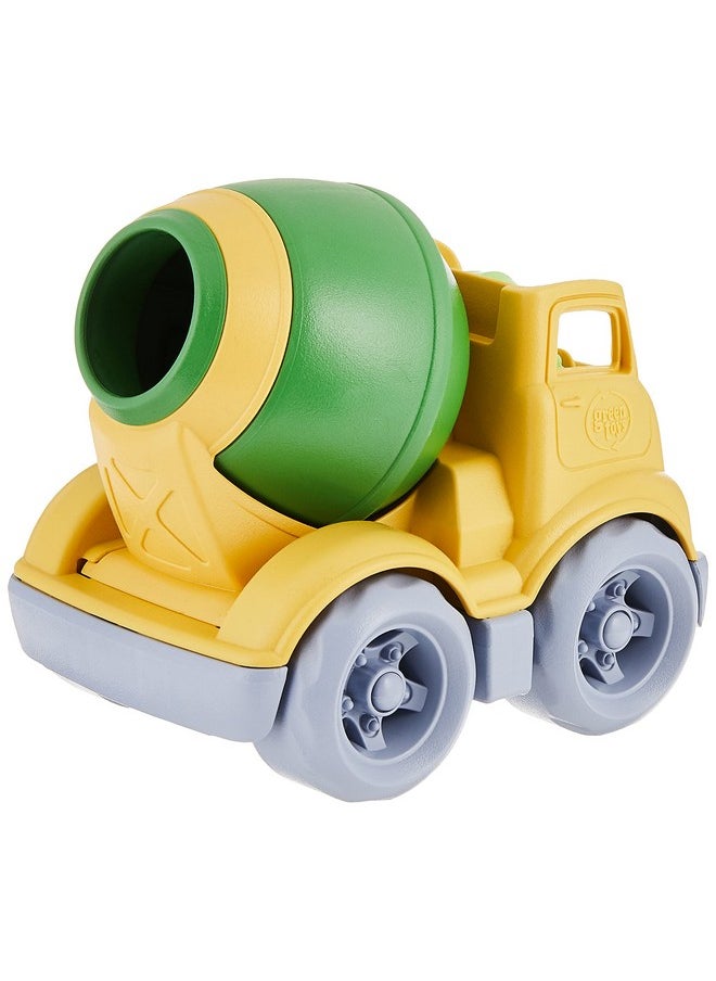 Green Toys Green Toys Mixer Construction Truck Green/Yellow, 5.75x7.5x5.6  - Image 2