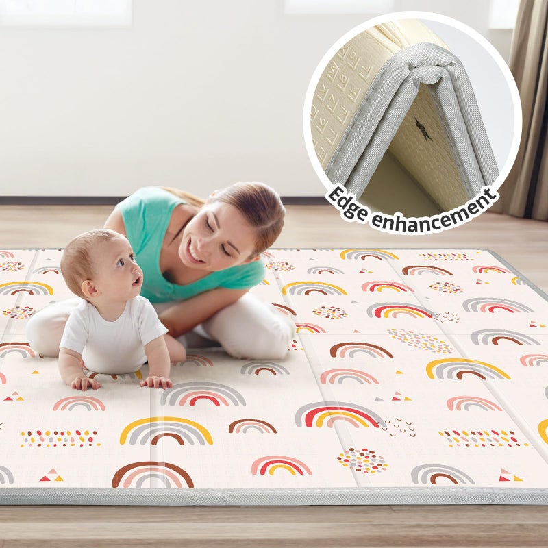 PIGLOG Baby Play Mat, Middle 59X59" Playmat for Playpen, 0.8 Inch Thick Foldable Baby Crawling Mat, Portable Playmat for Babies and Toddlers, Infants, Toddler, Kids - Image 5