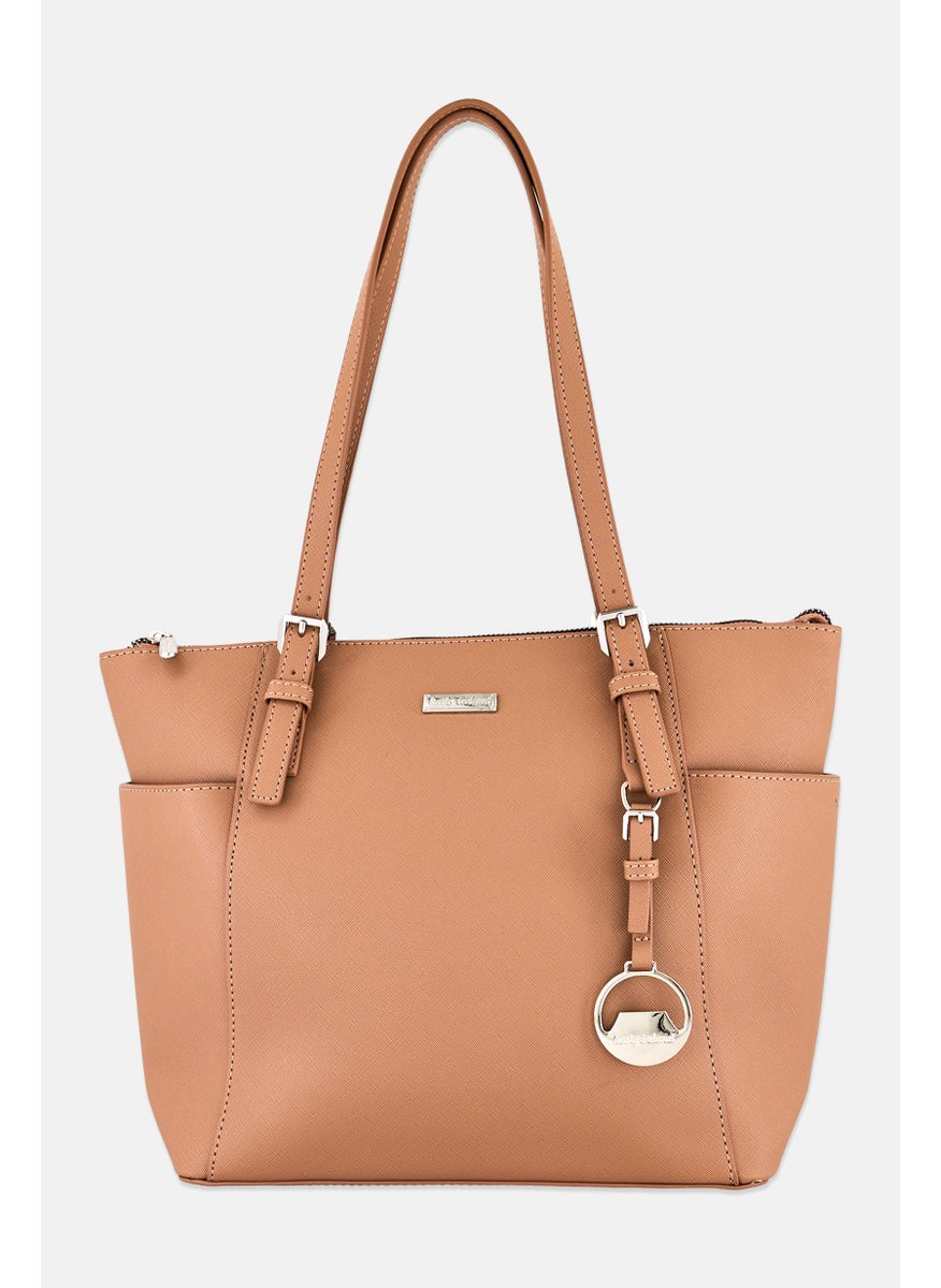 Kathy Ireland Women Brand Logo Handbag, Dusty Rose Pink  - Image 1