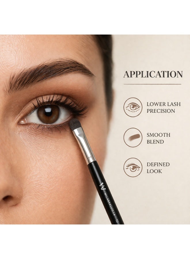 Lower Lash Line Eyeshadow Brush – Small Smudge Brush for Eyeliner Blending & Detail Eye Makeup – Precision Under Eye & Smoky Eye Brush - Image 2