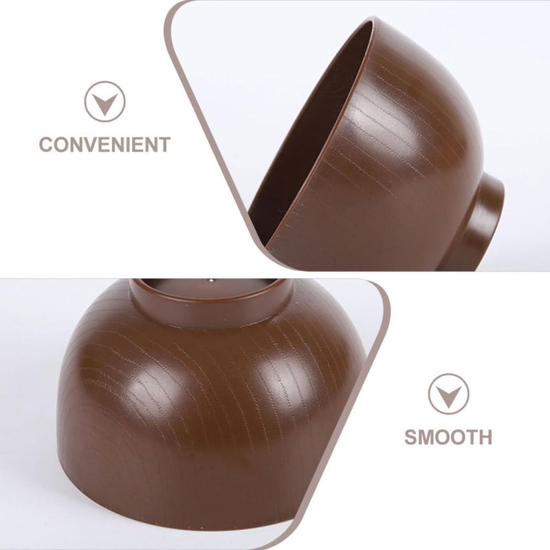 Japanese Style Soup Ramen Bowls 2 Piece Set Wooden Texture Small Size for Home and Restaurant - Image 4