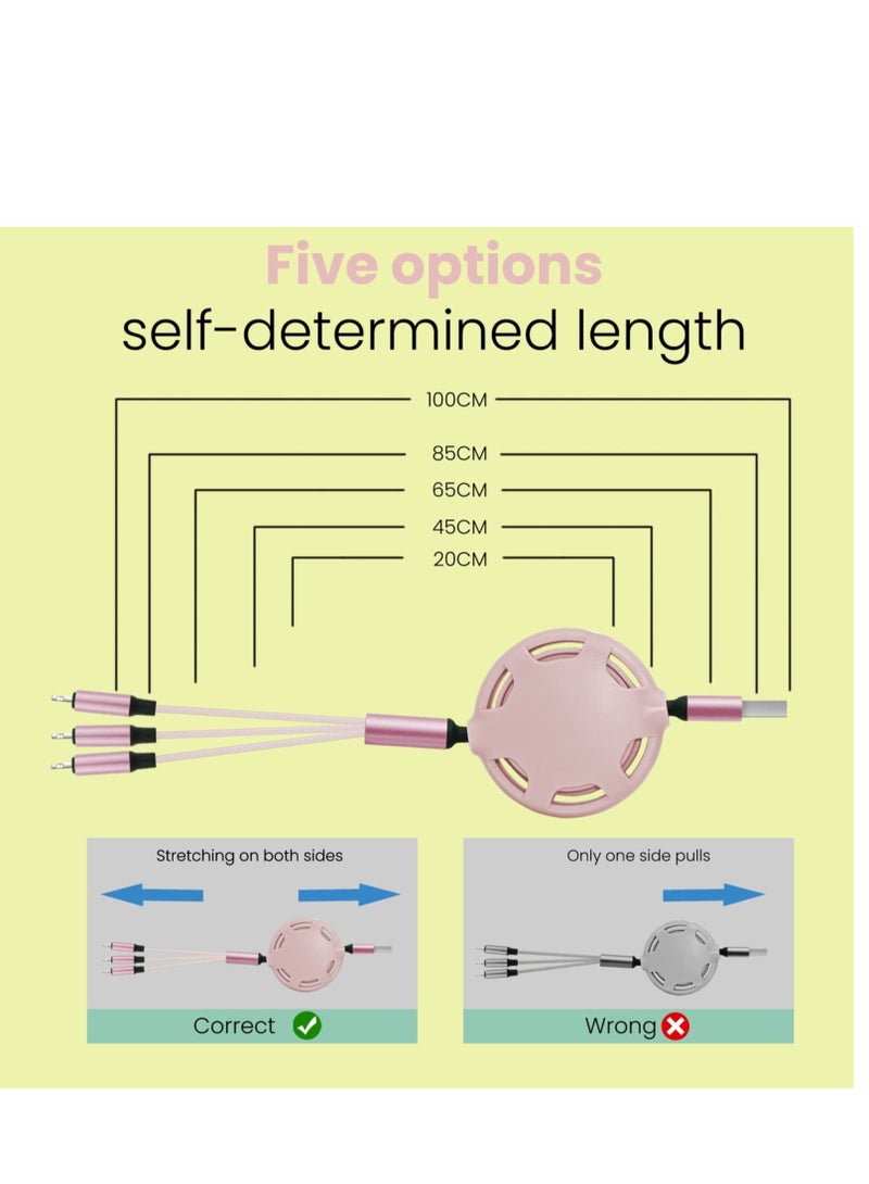 كابتن تيك كابل شحن USB متعدد 3 في 1 قابل للسحب - Image 3