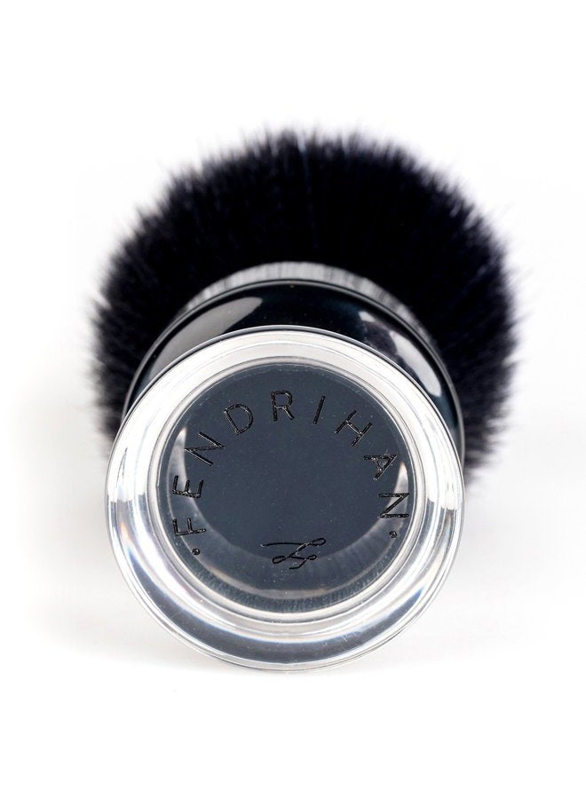 Generic Black and White Synthetic Shaving Brush with Two-Tone Acrylic Handle for personal and professional shaving  - Image 2