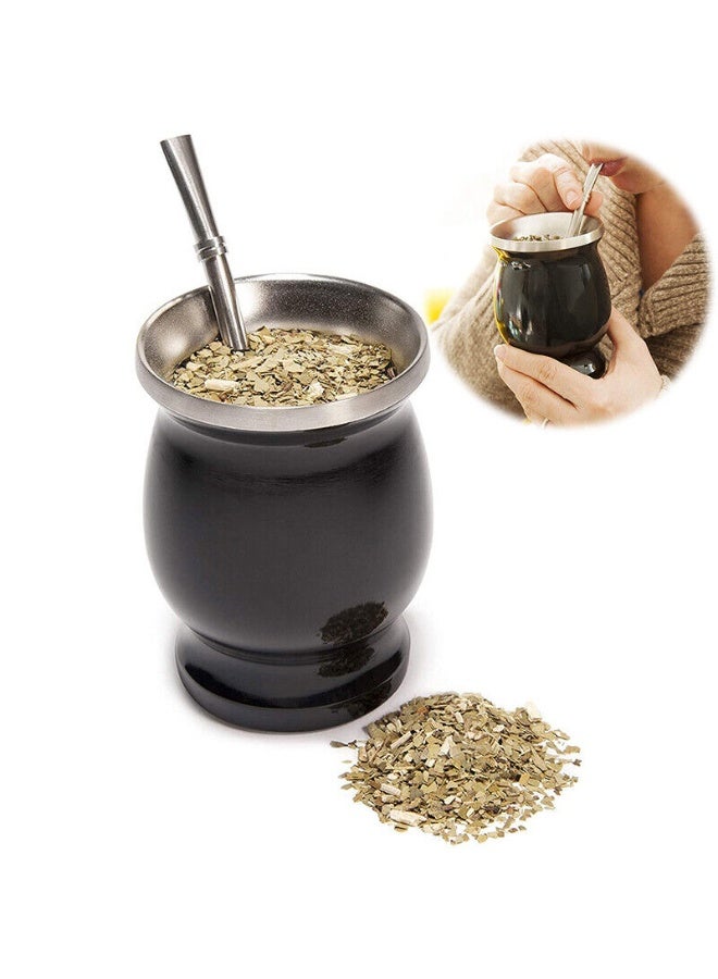 Yerba Mate كوب الشاي مجموعة, كوب الصديق الصديق لـ Yerba Mate مع القش, الفولاذ المقاوم للصدأ مزدوج الجدار العزل الصديق كوب الشاي الصديق القش مجموعة, 8 أوقية - Image 5