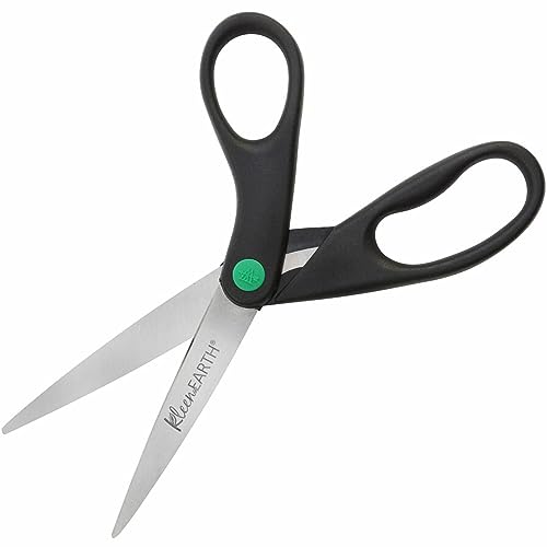 Westcott Wescott Kleenearth Recycled Stainless Steel Scissors, 8" Straight, Black (41418) - Image 5