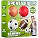 PlayBolt 85 Sports Balls for Kids Toddlers Pack of 4 Rubber Inflatable MultiSport Ball Set Football Soccer Ball Basketball Playground Ball Pump Birthday Gift Toys for Boys Girls - Image 3