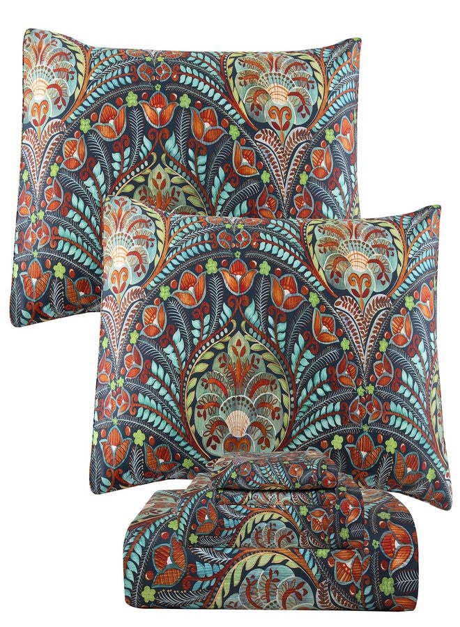 QSH Boho Sheets King Size - 100% Egyptian Cotton Bohemian Patterned Sheets Printed Bedding King Size Bed Sheets 17.5" Extra Deep Pocket 4pcs - Image 1