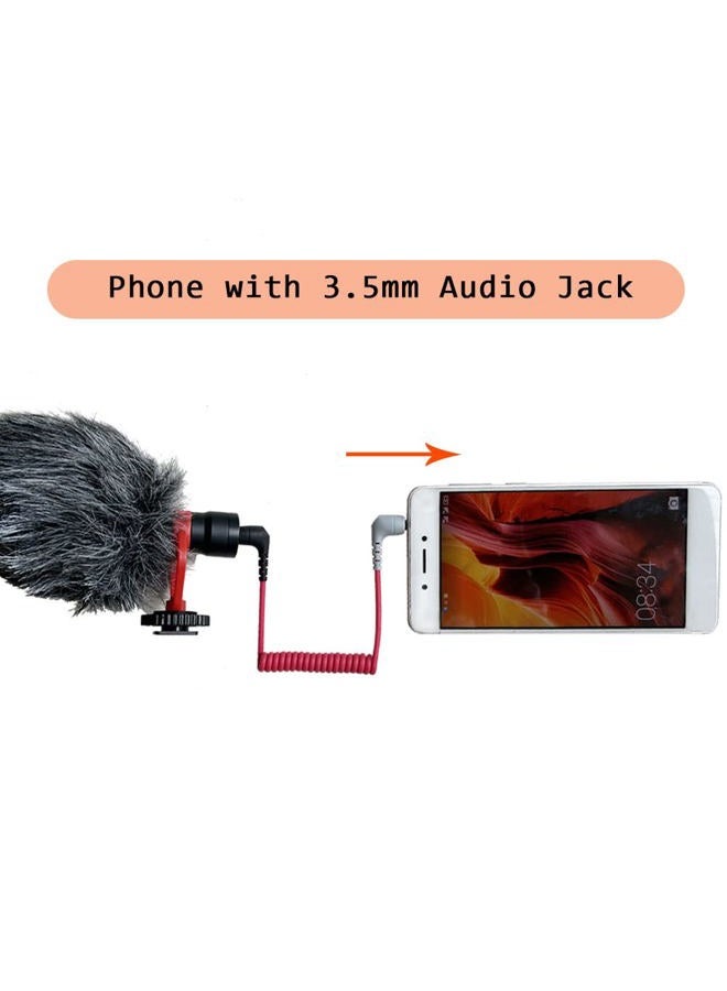 QJYTH TRS to TRRS Adapter, SC7 Patch Microphone Cable Compatible with Rode SC7，VideoMic, VideoMicro Go, Boya and More External Mic, TRRS Cord Fits for iPhone, Smartphone and Tablets - Image 4