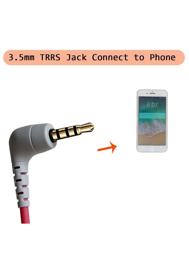 QJYTH TRS to TRRS Adapter, SC7 Patch Microphone Cable Compatible with Rode SC7，VideoMic, VideoMicro Go, Boya and More External Mic, TRRS Cord Fits for iPhone, Smartphone and Tablets - Image 2