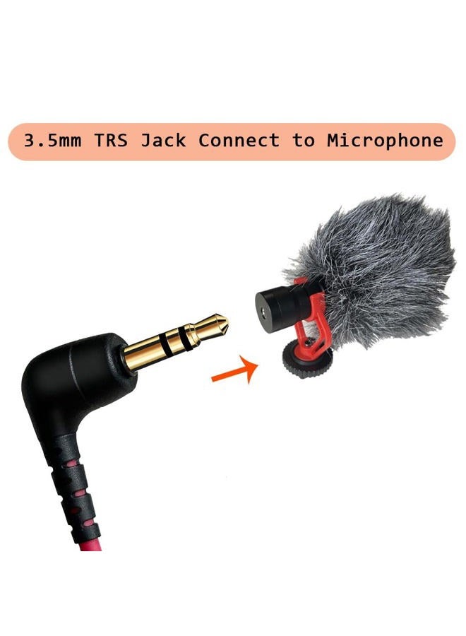 QJYTH TRS to TRRS Adapter, SC7 Patch Microphone Cable Compatible with Rode SC7，VideoMic, VideoMicro Go, Boya and More External Mic, TRRS Cord Fits for iPhone, Smartphone and Tablets - Image 3
