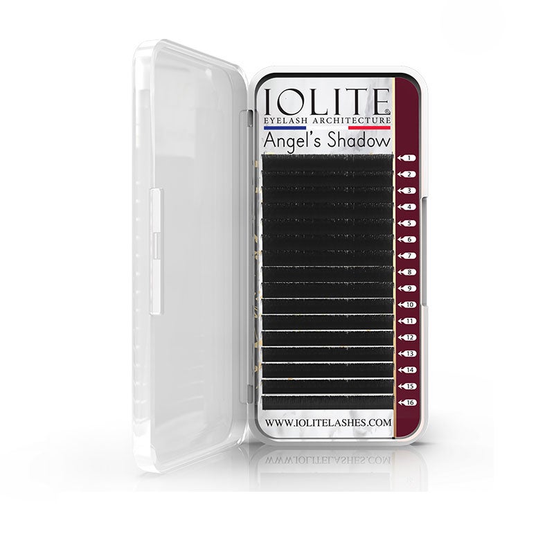 Iolite Angel's Shadow Eyelash Extensions – Lightweight, Natural, and Voluminous Lashes BC Curl 0.07 Thickness Eyelashes Lashes IASBC - 15mm
