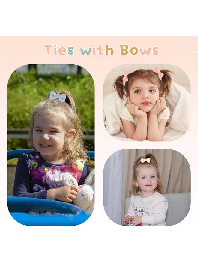 ACO-UINT Baby Toddler Hair Ties, 30 Pack Bow Hair Ties Soft Elastic No Damage Samll Ponytail Holders Hair Accessories for Girls Kids Infant - Image 3