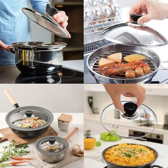 Duomama Enhance Your Cookware 6 Universal Pot Lid Knobs  Replacement Handles For Casserole Glass Pot Lids Upgrade Your Kitchen With Durable And Stylish Cookware Accessories - Image 3
