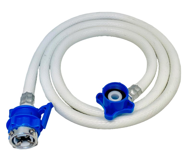 SBD 1.5 Meter Fully Automatic Washing Machine Inlet Pipe With Universal Tap Adaptor Connector | Burst Proof and Anti Kink | Hot & Cold Water Washing Machine Pipe Inlet | Pressure Resistant - Image 1