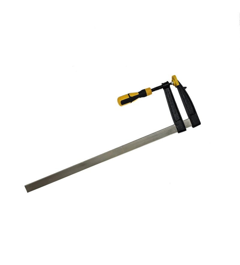 S-ZONE SZONE F Clamps 12 inch Steel 300 mm x 80 F Clamp with Rubberized Handle and Surface Protection PVC Cover for Better Grip Metal Woodworking Glass and Welding Works  - Image 2