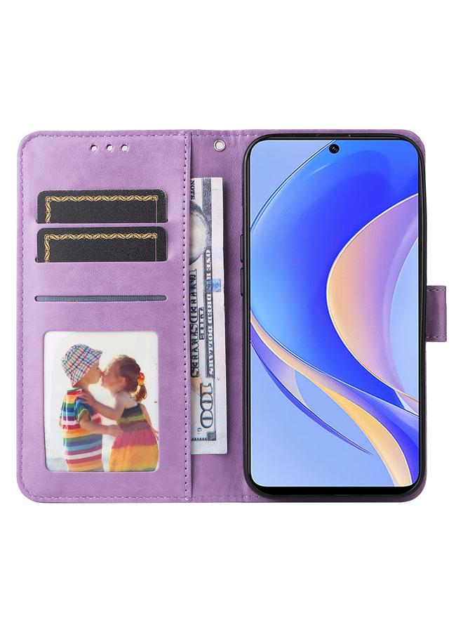 Zaboon Case For Huawei nova Y90 / Enjoy 50 Pro Embossed Sunflower Leather Phone Case - Image 4