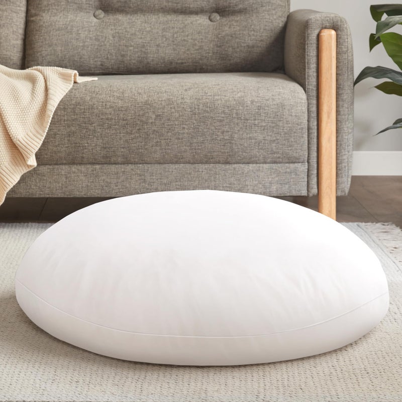 Codi Round Floor Pillow Insert Large Thick Meditation Cushion 32 Inch Circular Seating Cushions Memory Foam Added Advanced