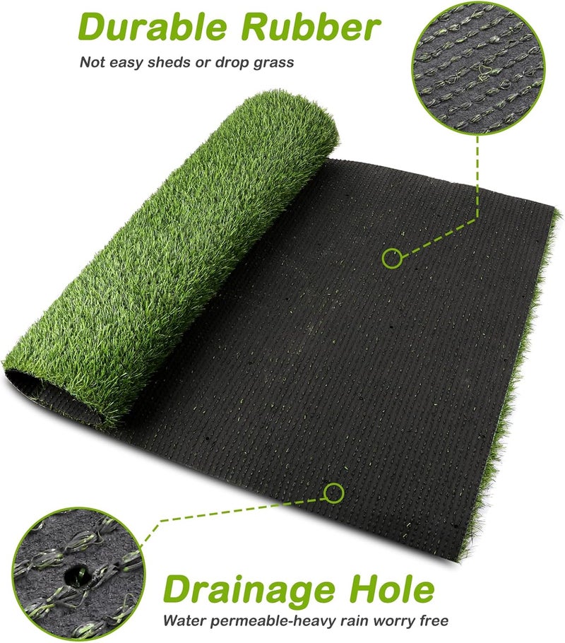 FezepYmaz Bethebstyo Artificial Grass, 51" x 26" Dog Pee Pads, Professional Dog Potty Training Rug, Large Dog Grass Mat with Drainage Holes, Pet Turf Indoor Outdoor Flooring Fake Grass Doormat - Easy to Clean - Image 2