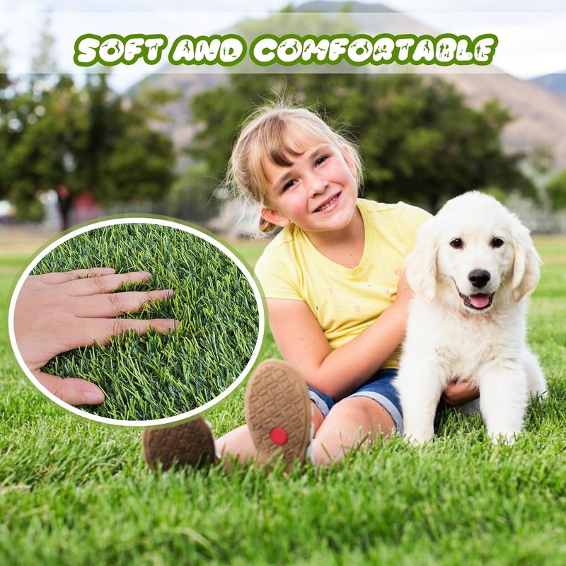 FezepYmaz Bethebstyo Artificial Grass, 51" x 26" Dog Pee Pads, Professional Dog Potty Training Rug, Large Dog Grass Mat with Drainage Holes, Pet Turf Indoor Outdoor Flooring Fake Grass Doormat - Easy to Clean - Image 4