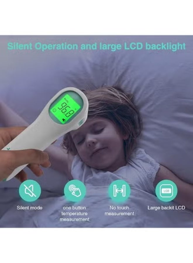 Non-Contact Infrared Forehead Thermometer - High-Precision Medical Digital Thermometer for Adults & Babies - Silent Mode & 50 Memory Store - Body & Surface Measurement - Image 4