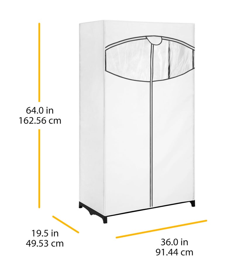 Whitmor White, Clothes Closet Fabric Cover, 36" - Image 2