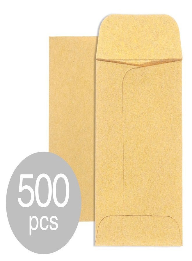 ACSTEP مغلفات ACSTEP رقم 1 للعملات المعدنية الصغيرة 2-1/4 × 3-1/2، مغلفات مفاتيح صغيرة من ورق كرافت مع غطاء لاصق باللون البني، مغلفات لأكياس البذور، مغلفات للبقشيش النقدي 500 قطعة - Image 1