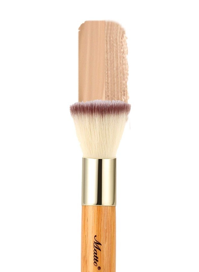 Matto Bamboo Flat Kabuki Foundation Brush - Flat Top Makeup Brush for Foundation Blending Liquid Cream Mineral Powder 1 Piece - Image 3