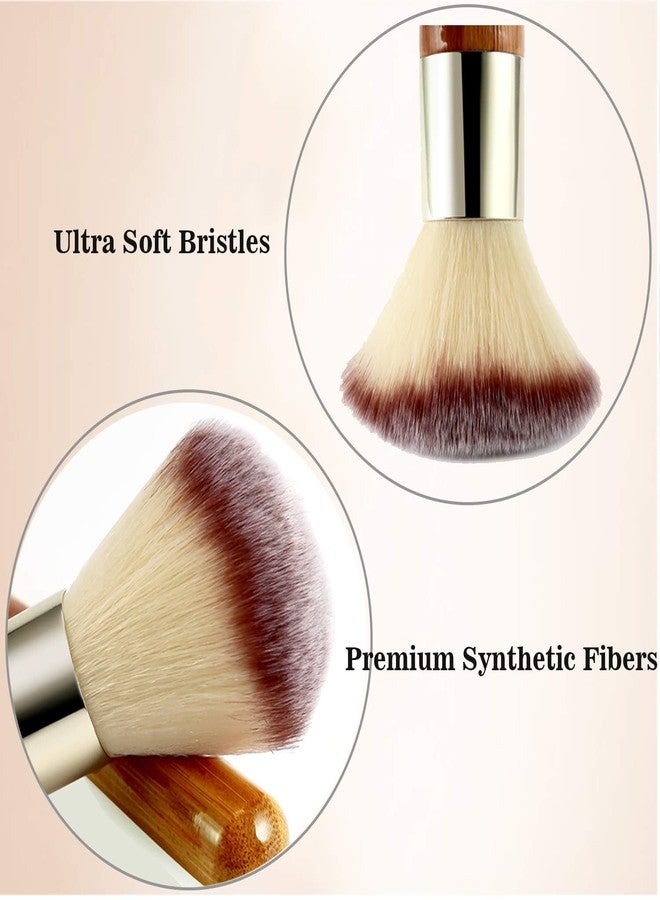 Matto Bamboo Flat Kabuki Foundation Brush - Flat Top Makeup Brush for Foundation Blending Liquid Cream Mineral Powder 1 Piece - Image 4