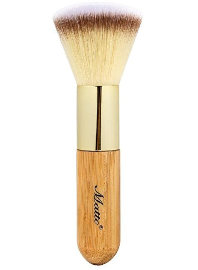 Matto Bamboo Flat Kabuki Foundation Brush - Flat Top Makeup Brush for Foundation Blending Liquid Cream Mineral Powder 1 Piece - Image 1