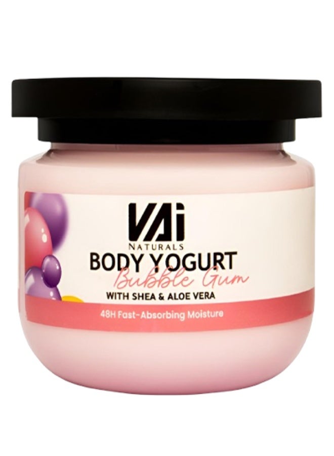 Body Yogurt Bubble Gum With Shea And Aloe Vera 48 Hours Fast Absorbing Moisture 280ml