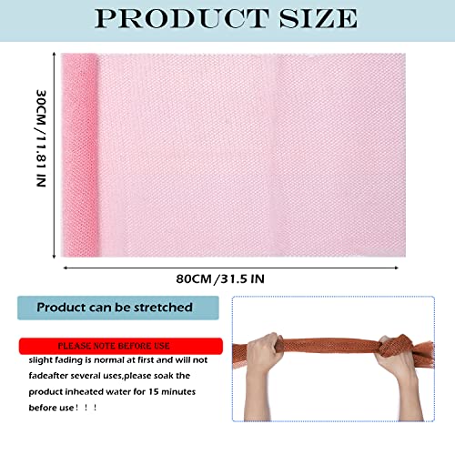 JASSINS African Exfoliating Net,JASSINS African Sponge Net,Body Exfoliating Long Net Shower Body Scrubber Back Scrubber Skin Smoother（Black+White+Pink） - Image 4