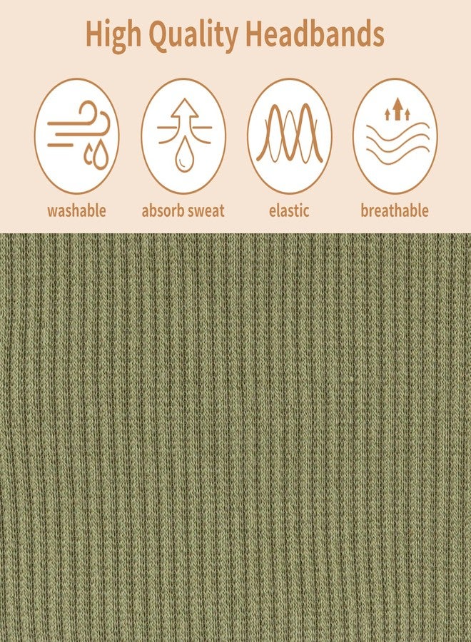 Exacoo 8 Packs Knitted Thick Headbands for Women Fashion Wide Hairbands Non Slip Boho Head Bands Workout Outdoor Yoga Sports Hair band Hair Accessories - Image 3