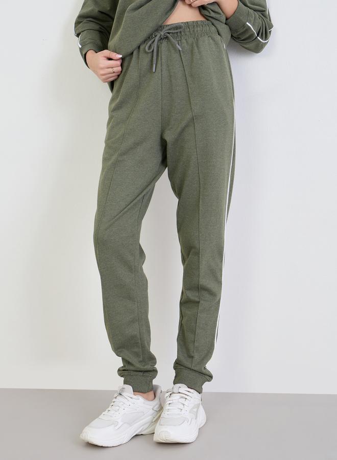 Styli Olive Oversized Longline Sweatshirt and Joggers Co-Ords - Image 4