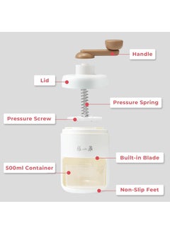 KRUPAVI KRUPAVI Ice Gola Maker Machine Manual Ice Crusher Snow Grinder for Home Portable Ice Shaver Ice Gola Slush Maker Machine with Sharp Blades Multi  - Image 4