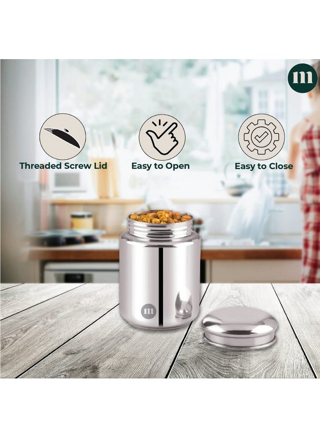 MARU MARU Stainless Steel Canister | Steel Storage Containers For Kitchen | Multipurpose Dabba | Airtight Storage Box | Kitchen Organisations Jars With Capacity- 1000Ml Set Of 2 Pcs, Blue-Violet  - Image 4