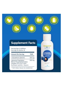 Core Med Science Core Med Science Liposomal Glutathione Liquid - Pure Reduced Glutathione Setria® 500mg/dose, 30 doses - Liver Detox, Brain Function - Vegan Soy-Free Non-GMO, Citrus Flavored - IV For Life  - Image 5