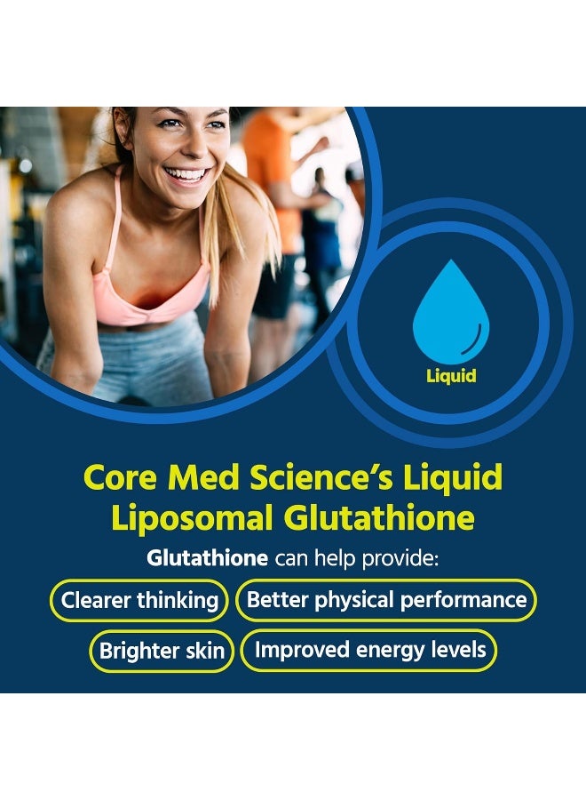 Core Med Science Liposomal Glutathione Liquid - Pure Reduced Glutathione Setria® 500mg/dose, 30 doses - Liver Detox, Brain Function - Vegan Soy-Free Non-GMO, Citrus Flavored - IV For Life - Image 2