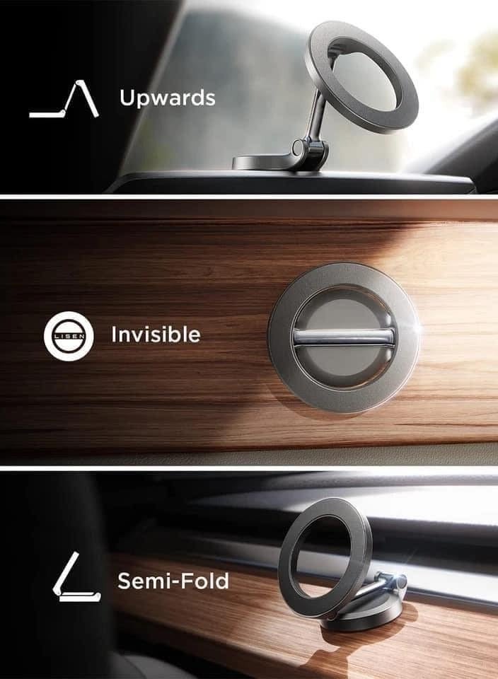 حامل هاتف للسيارة مع 20 مغناطيس قوي – حامل هاتف مغناطيسي دوار 1080° للوحة القيادة، متوافق مع آيفون 15/14/13/12 برو ماكس بلس - Image 5