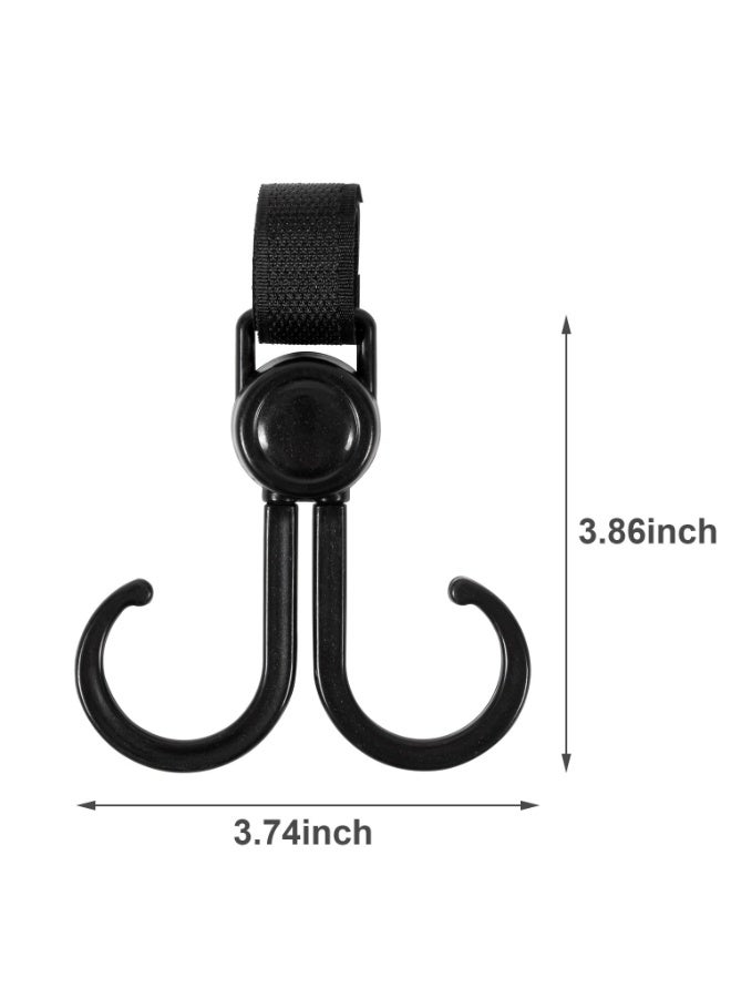 CMGTYYD 4PCS Stroller Hook Clip,Stroller Hook,Stroller Bag Clip,Stroller Accessories For Prams,Wheelchairs,Bicycles,Shopping Carts,Baby Pushchairs - Image 2