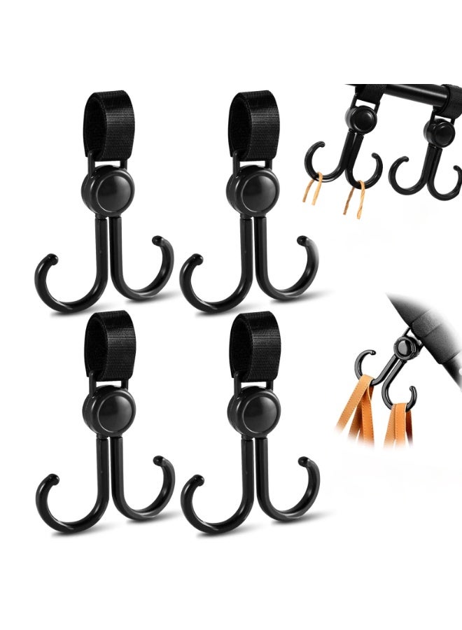 CMGTYYD 4PCS Stroller Hook Clip,Stroller Hook,Stroller Bag Clip,Stroller Accessories For Prams,Wheelchairs,Bicycles,Shopping Carts,Baby Pushchairs - Image 1